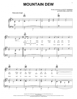 page one of Mountain Dew (Piano, Vocal & Guitar Chords (Right-Hand Melody))