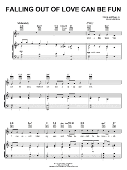 page one of Falling Out Of Love Can Be Fun (Piano, Vocal & Guitar Chords (Right-Hand Melody))