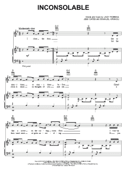 page one of Inconsolable (Piano, Vocal & Guitar Chords (Right-Hand Melody))