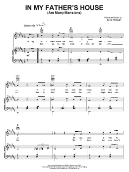 page one of In My Father's House (Are Many Mansions) (Piano, Vocal & Guitar Chords (Right-Hand Melody))