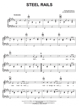 page one of Steel Rails (Piano, Vocal & Guitar Chords (Right-Hand Melody))