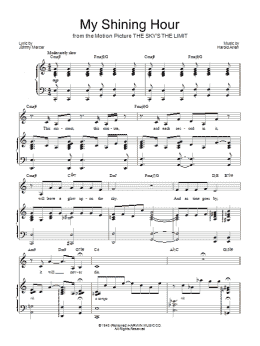 page one of My Shining Hour (Piano, Vocal & Guitar Chords (Right-Hand Melody))
