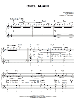 page one of Once Again (arr. Phillip Keveren) (Easy Piano)