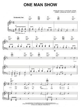 page one of One Man Show (Piano, Vocal & Guitar Chords (Right-Hand Melody))