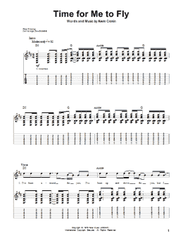 page one of Time For Me To Fly (Guitar Tab (Single Guitar))