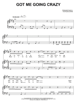 page one of Got Me Going Crazy (Piano, Vocal & Guitar Chords (Right-Hand Melody))