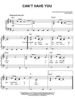 page one of Can't Have You (Easy Piano)