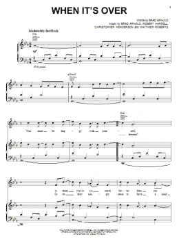 page one of When It's Over (Piano, Vocal & Guitar Chords (Right-Hand Melody))