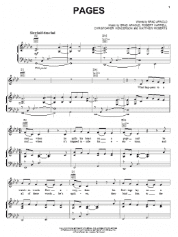 page one of Pages (Piano, Vocal & Guitar Chords (Right-Hand Melody))