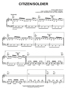 page one of Citizen/Soldier (Piano, Vocal & Guitar Chords (Right-Hand Melody))
