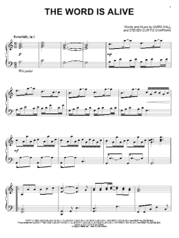 page one of The Word Is Alive (Piano Solo)