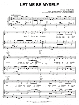 page one of Let Me Be Myself (Piano, Vocal & Guitar Chords (Right-Hand Melody))