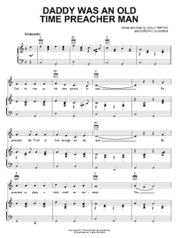 page one of Daddy Was An Old Time Preacher Man (Piano, Vocal & Guitar Chords (Right-Hand Melody))