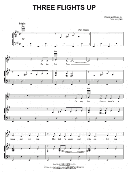 page one of Three Flights Up (Piano, Vocal & Guitar Chords (Right-Hand Melody))