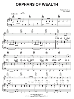page one of Orphans Of Wealth (Piano, Vocal & Guitar Chords (Right-Hand Melody))