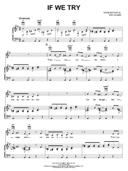 page one of If We Try (Piano, Vocal & Guitar Chords (Right-Hand Melody))