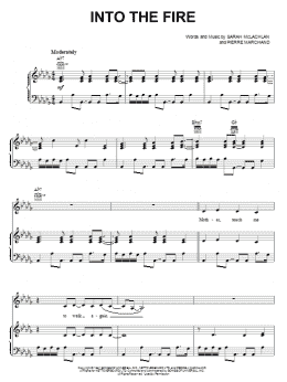 page one of Into The Fire (Piano, Vocal & Guitar Chords (Right-Hand Melody))