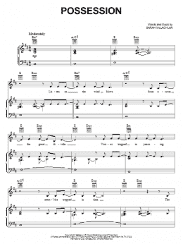 page one of Possession (Piano, Vocal & Guitar Chords (Right-Hand Melody))