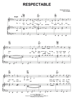 page one of Respectable (Piano, Vocal & Guitar Chords (Right-Hand Melody))