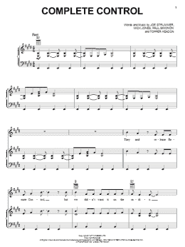 page one of Complete Control (Piano, Vocal & Guitar Chords (Right-Hand Melody))