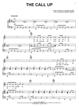 page one of The Call Up (Piano, Vocal & Guitar Chords (Right-Hand Melody))