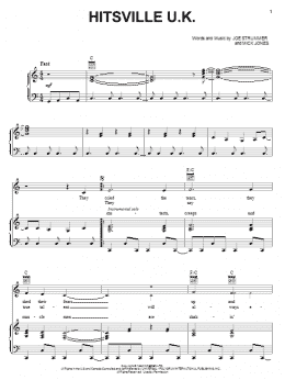 page one of Hitsville U.K. (Piano, Vocal & Guitar Chords (Right-Hand Melody))