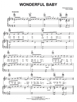 page one of Wonderful Baby (Piano, Vocal & Guitar Chords (Right-Hand Melody))