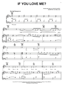 page one of If You Love Me? (Piano, Vocal & Guitar Chords (Right-Hand Melody))