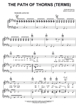 page one of The Path Of Thorns (Terms) (Piano, Vocal & Guitar Chords (Right-Hand Melody))