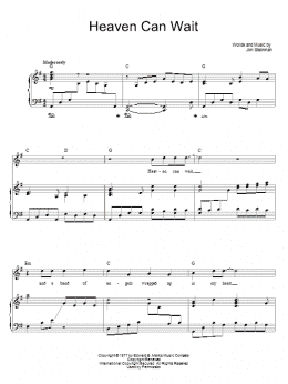page one of Heaven Can Wait (Piano, Vocal & Guitar Chords (Right-Hand Melody))
