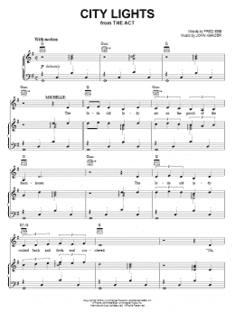 page one of City Lights (Piano, Vocal & Guitar Chords (Right-Hand Melody))