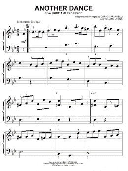 page one of Another Dance (from Pride And Prejudice) (Big Note Piano)