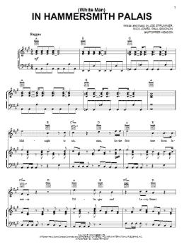 page one of (White Man) In Hammersmith Palais (Piano, Vocal & Guitar Chords (Right-Hand Melody))