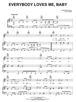 page one of Everybody Loves Me, Baby (Piano, Vocal & Guitar Chords (Right-Hand Melody))