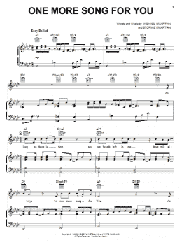 page one of One More Song For You (Piano, Vocal & Guitar Chords (Right-Hand Melody))