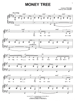 page one of Money Tree (Piano & Vocal)