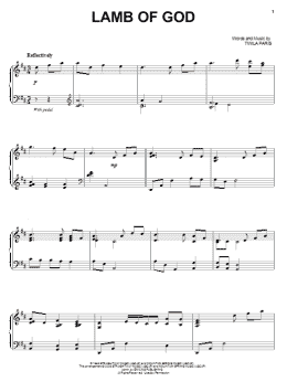 page one of Lamb Of God (Piano Solo)