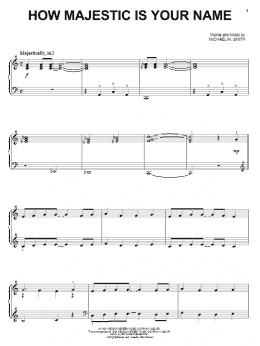 page one of How Majestic Is Your Name (Piano Solo)