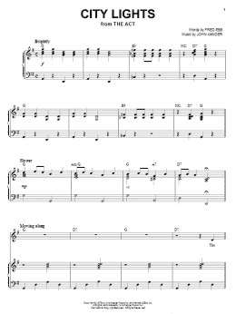 page one of City Lights (Piano & Vocal)
