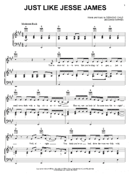 page one of Just Like Jesse James (Piano, Vocal & Guitar Chords (Right-Hand Melody))