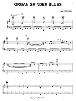 page one of Organ Grinder Blues (Piano, Vocal & Guitar Chords (Right-Hand Melody))