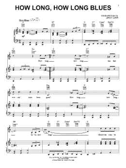 page one of How Long, How Long Blues (Piano, Vocal & Guitar Chords (Right-Hand Melody))