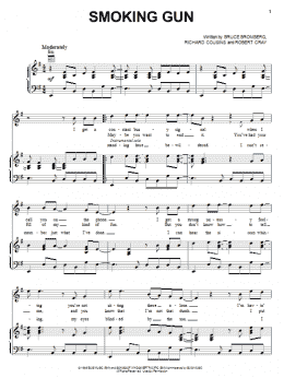 page one of Smoking Gun (Piano, Vocal & Guitar Chords (Right-Hand Melody))