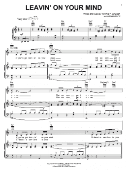 page one of Leavin' On Your Mind (Piano, Vocal & Guitar Chords (Right-Hand Melody))