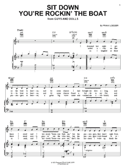 page one of Sit Down You're Rockin' The Boat (Piano, Vocal & Guitar Chords (Right-Hand Melody))