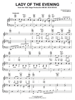page one of Lady Of The Evening (Piano, Vocal & Guitar Chords (Right-Hand Melody))