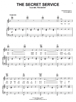 page one of The Secret Service (Piano, Vocal & Guitar Chords (Right-Hand Melody))