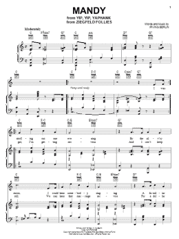 page one of Mandy (Piano, Vocal & Guitar Chords (Right-Hand Melody))