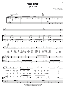 page one of Nadine (Is It You) (Piano, Vocal & Guitar Chords (Right-Hand Melody))
