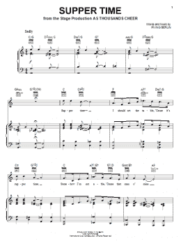 page one of Supper Time (Piano, Vocal & Guitar Chords (Right-Hand Melody))